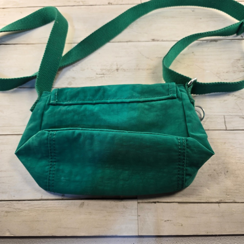Kipling Green Crinkle Nylon Crossbody Bag Small Messenger Shoulder Bag - Picture 7 of 7